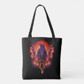 Crow Halloween Canvas tas (Achterkant)