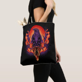 Crow Halloween Canvas tas (Dichtbij)