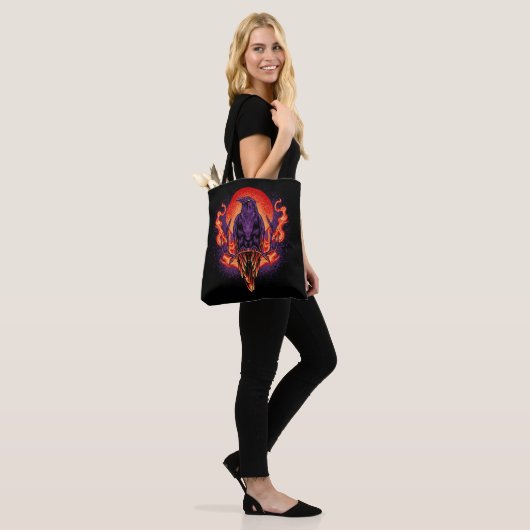 Crow Halloween Canvas tas (Op model)