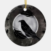 Crow Halloween Keramisch Ornament (Voorkant)