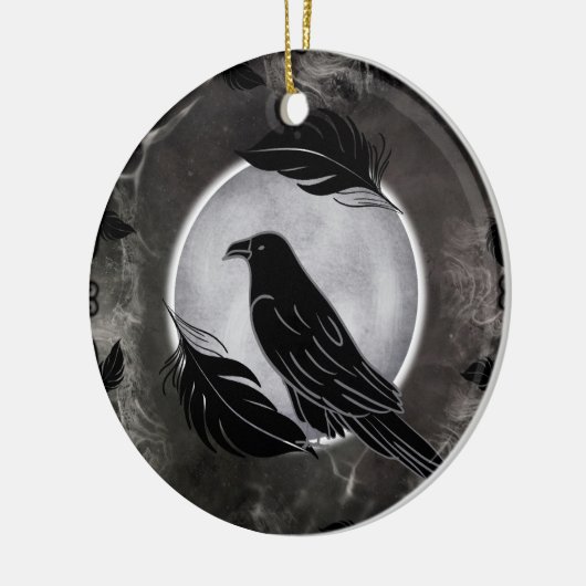 Crow Halloween Keramisch Ornament (Links)