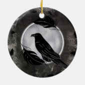 Crow Halloween Keramisch Ornament (Achterkant)