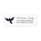 Crow Halloween Retour Adres Etiket (Voorkant)