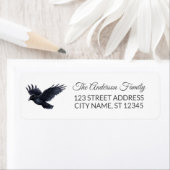 Crow Halloween Retour Adres Etiket (Insitu)