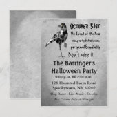 Crow Halloween Uitnodigen Uitnodiging Briefkaart (Voorkant / Achterkant)