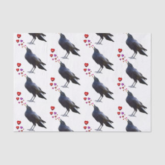 Crow Hearts Tissue Paper Tissuepapier
