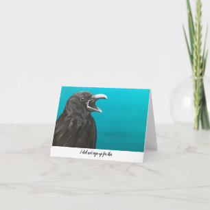 Crow heeft zich niet aangemeld voor deze briefkaar kaart