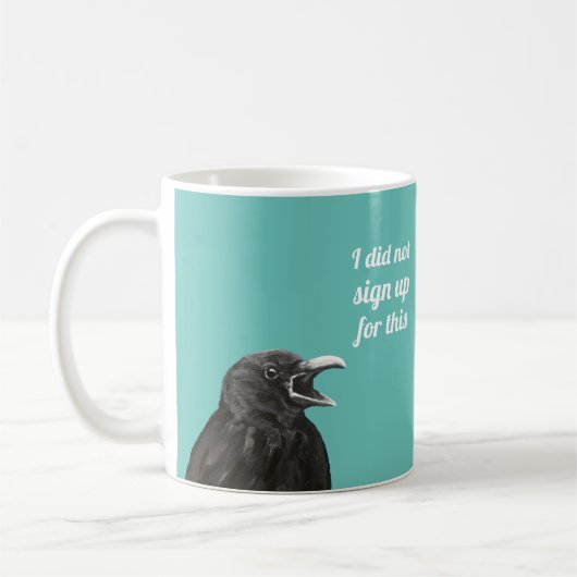 Crow heeft zich niet aangemeld voor koffie-Mok Koffiemok (Links)