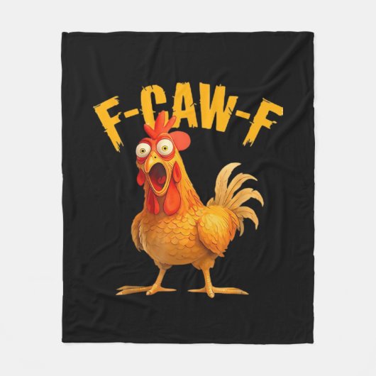 Crow Humor F-Caw-F Gothic Funny Retro Cool Fleece Deken (Voorkant)