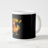 Crow Humor F-Caw-F Gothic Funny Retro Cool Grote Koffiekop (Voorkant rechts)