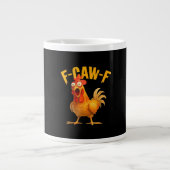 Crow Humor F-Caw-F Gothic Funny Retro Cool Grote Koffiekop (Voorkant)