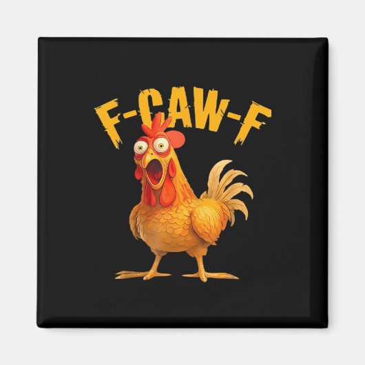 Crow Humor F-Caw-F Gothic Funny Retro Cool Magneet (Voorkant)