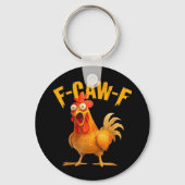 Crow Humor F-Caw-F Gothic Funny Retro Cool Sleutelhanger (Voorkant)