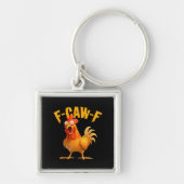 Crow Humor F-Caw-F Gothic Funny Retro Cool Sleutelhanger (Voorkant)
