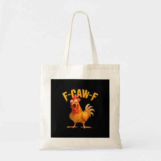 Crow Humor F-Caw-F Gothic Funny Retro Cool Tote Bag (Voorkant)