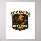 Crow Humor Funny Gothic F-Caw-F Poster (Voorkant)