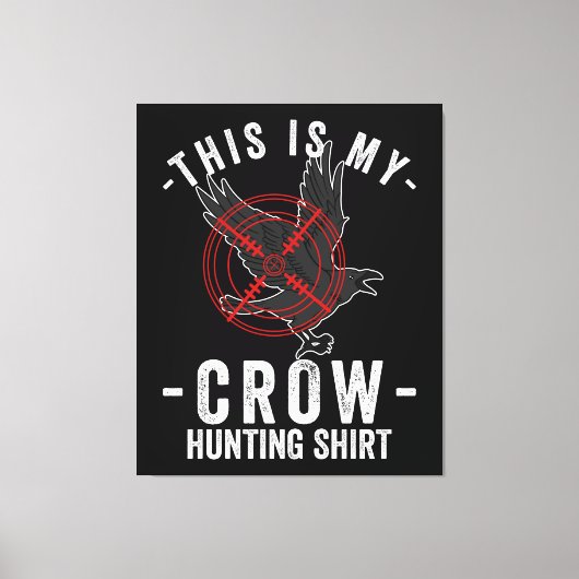 Crow Hunter Crow Hunting Shirt Canvas Afdruk (Voorkant)