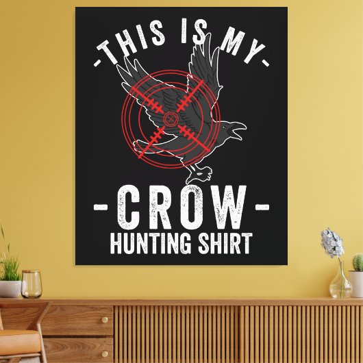 Crow Hunter Crow Hunting Shirt Canvas Afdruk (Insitu (Woonkamer))