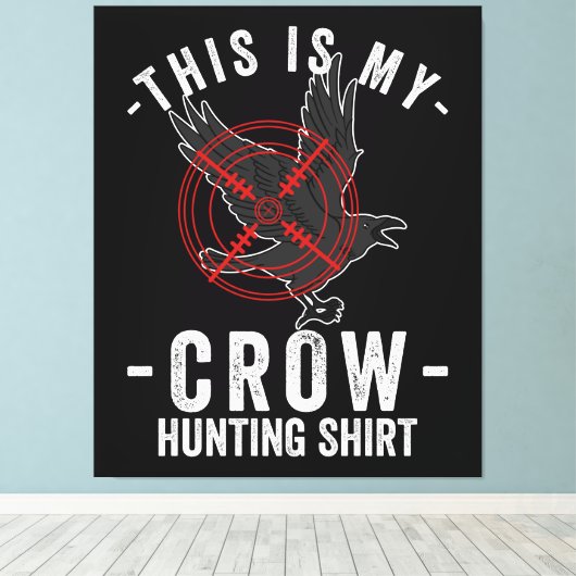 Crow Hunter Crow Hunting Shirt Canvas Afdruk (Insitu (Houten vloer))