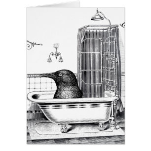 Crow in  Bath Tub