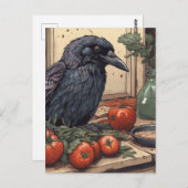 Crow in de keuken briefkaart (Voorkant / Achterkant)