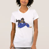 Crow in Overalls Womens T-Shirt (Voorkant)