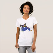 Crow in Overalls Womens T-Shirt (Voorkant volledig)