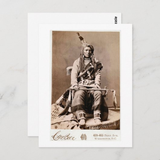 Crow Indian 1880 Briefkaart (Voorkant / Achterkant)