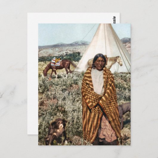 Crow Indian 1902 Briefkaart (Voorkant / Achterkant)