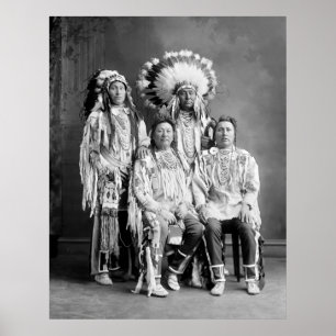 Crow Indian Group Portrait, begin jaren '00 Poster