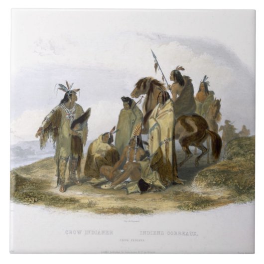 Crow Indians, bord 13 van deel 1 van 'Travels i Tegeltje (Voorkant)