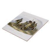 Crow Indians, bord 13 van deel 1 van 'Travels i Tegeltje (Zijkant)