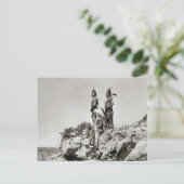 Crow Indians On Cliff, 1905 Briefkaart (Staand voorkant)