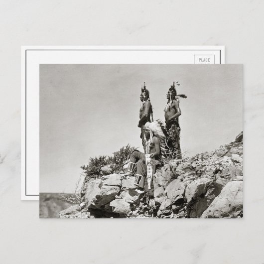 Crow Indians On Cliff, 1905 Briefkaart (Voorkant / Achterkant)