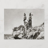 Crow Indians On Cliff, 1905 Briefkaart (Voorkant)