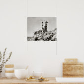 Crow Indians On Cliff, 1905. foto Poster (Keuken)