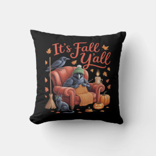 Crow It’s Herfst Y’all Pumpkins Herfst Autumn Hall Kussen