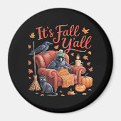 Crow It’s Herfst Y’all Pumpkins Herfst Autumn Hall Magneet (Voorkant)