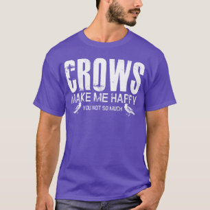 Crow Joke Raven Bird Kraaien Ornitholoog vintage T-shirt