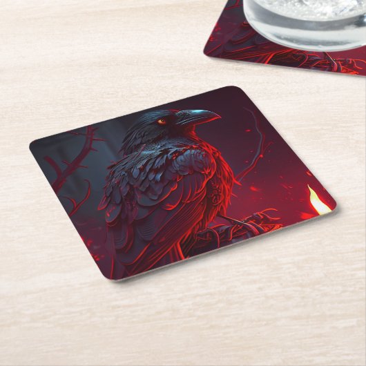 Crow Kartonnen Onderzetters (Schuin)