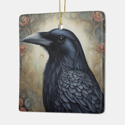 Crow Keramisch Ornament (Links)