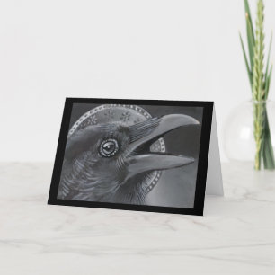 Crow-kerstanenkaart Feestdagen Kaart