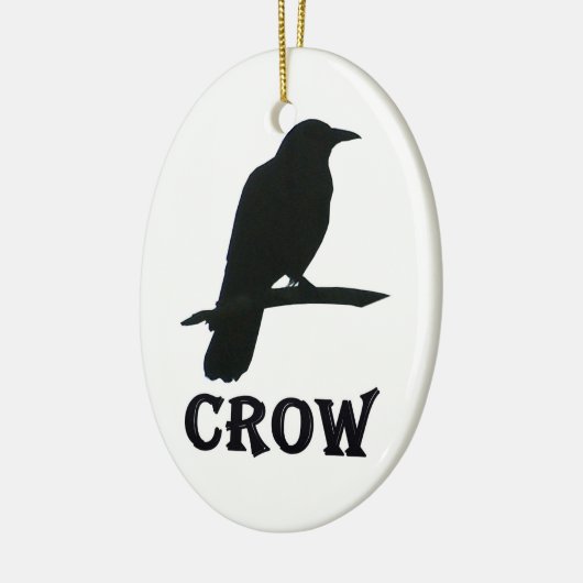 Crow kerstversiering keramisch ornament (Links)
