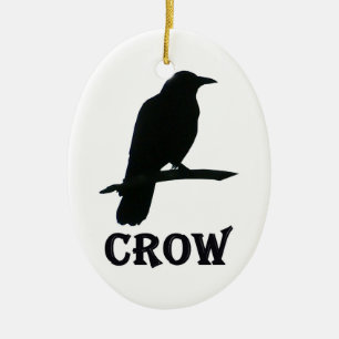 Crow kerstversiering keramisch ornament