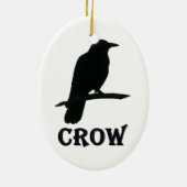Crow kerstversiering keramisch ornament (Achterkant)