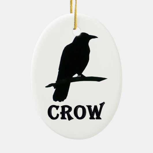 Crow kerstversiering keramisch ornament (Achterkant)