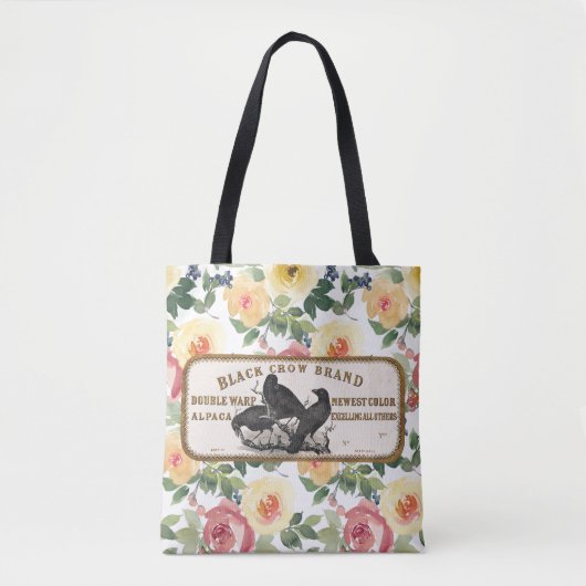  Crow Label en Flowers Tote Bag (Voorkant)