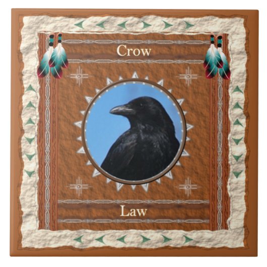 Crow - Law Ceramic Tile Tegeltje (Voorkant)