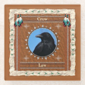 Crow - Law Glass Onderzetter Glazen Onderzetter (Voorkant)