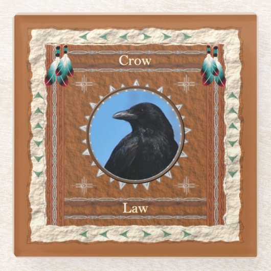 Crow - Law Glass Onderzetter Glazen Onderzetter (Voorkant)